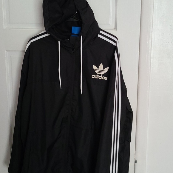 adidas originals hooded windbreaker jacket